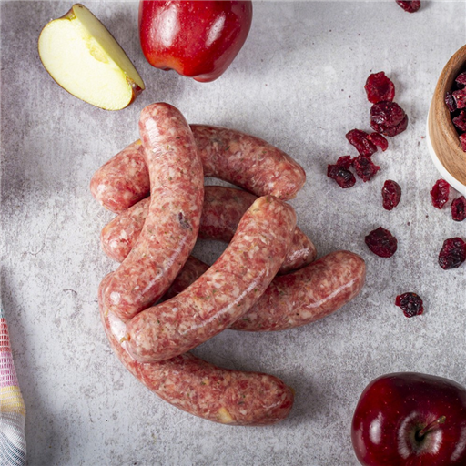 Venison, Cranberry & Apple Sausage (4 Pack) Supplied Frozen