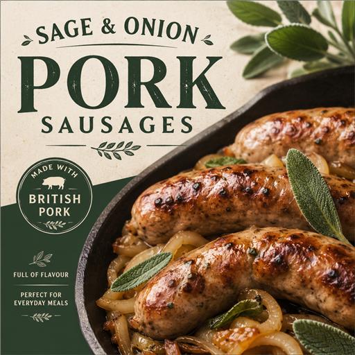 Sage & Onion Pork Sausage (4 Pack)