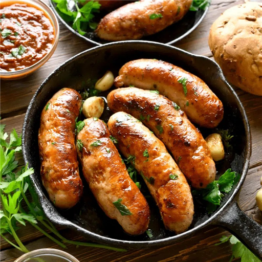 Pork, Garlic, Fennel & Chilli Sausage 4 Pack (Supplied Frozen)