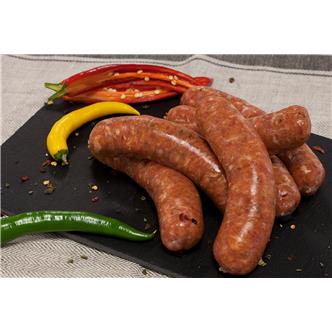 EXTRA HOT Pork Sausage (4 Pack) Supplied Frozen