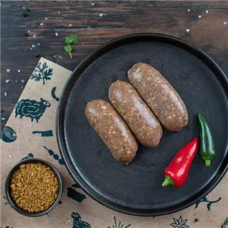 Moroccan Lamb Sausage (4 pack thick) Supplied Frozen