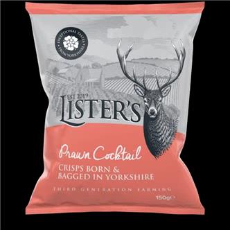 Listers Prawn Cocktail Crisps 150g