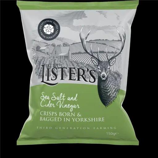 Listers Sea Salt & Cider Vinegar Crisps 150g
