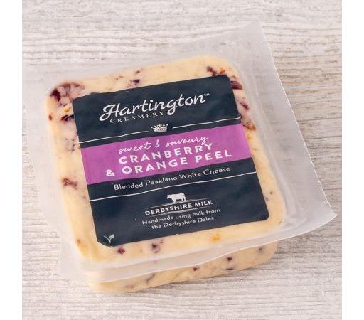 Hartington Peakland White With Cranberry & Orange Peel 160g