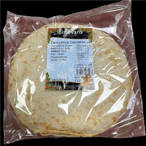 Derbyshire Oatcakes (Pack 4)