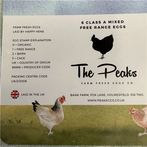 6 Free Range Eggs