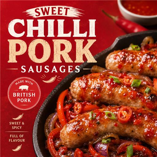 Sweet Chilli Pork Sausages (4 Pack)