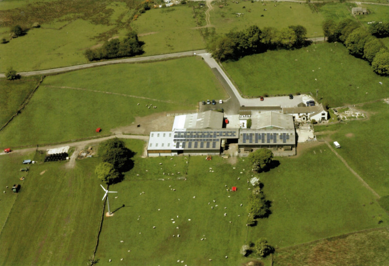 Areial view of the Highfield House Farm