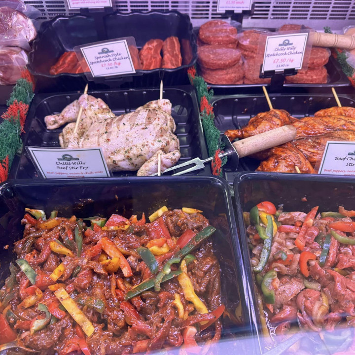 stir frys in butchers counter